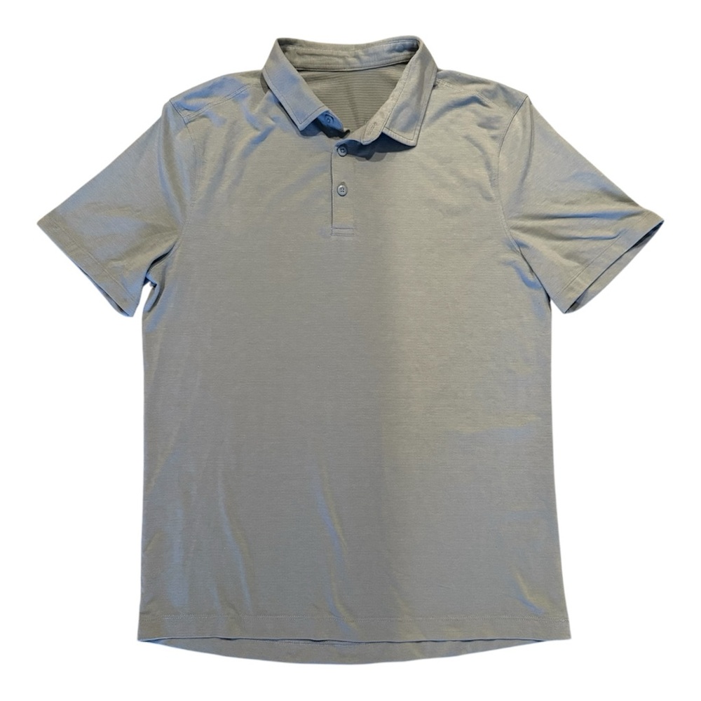 Lululemon Men's Evolution Gray/Blue Polo Shirt